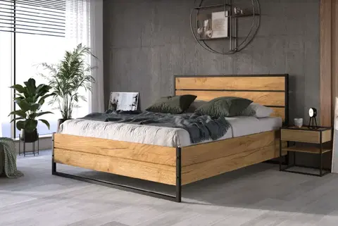BMS Masívna posteľ  LOFT | 120 x 200 cm