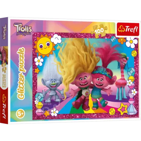 TREFL -  Puzzle 100 Glitter - Trblietaví Trollovia / Universal Trolls 3 (2023)