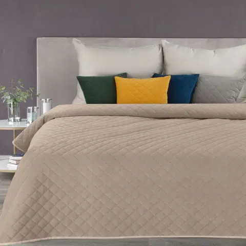 ArtFir Prikrývka na posteľ MILO | béžová 220 x 240 cm