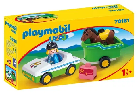 PLAYMOBIL - Auto s prepravníkom na koňa