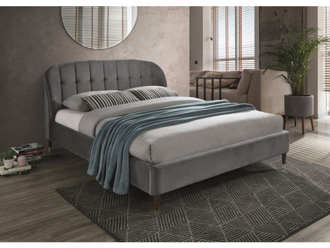Signal Manželská posteľ LIGURIA Velvet 160 x 200 cm Farba: Sivá / Bluvel 14