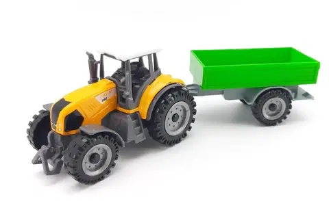 WIKY - Kovový Traktor s vlečkou 18cm, Mix Produktov