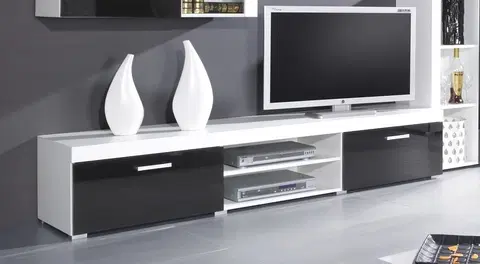 ArtCam TV stolík SAMBA biely s čiernym leskom| reg. 8
