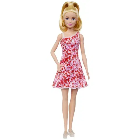 MATTEL - Barbie modelka - ružové kvetinové šaty