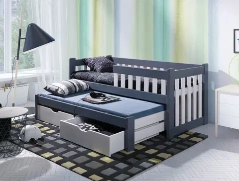 ArtBed Detská posteľ s prístelkou FILIP II Prevedenie: Morenie - Akryl