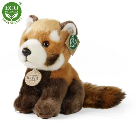 RAPPA - Plyšová panda červená sediaci 18 cm ECO-FRIENDLY