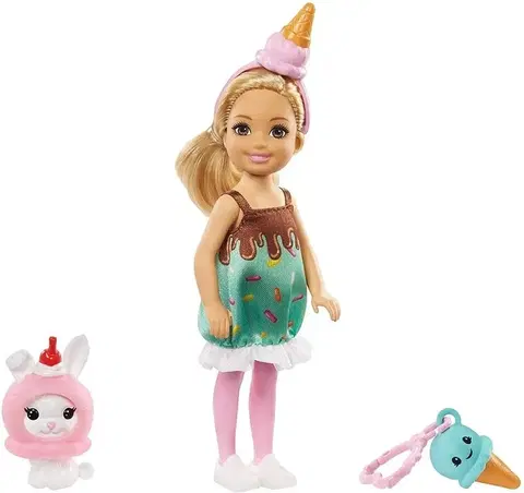 MATTEL - Barbie Chelsea v kostýme Zmrzlina 15cm