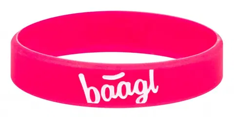 BAAGL - Svietiaci náramok Logo ružový
