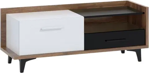 WIP TV stolík BOX-08 Farba: craft tobaco / biela / čierna 