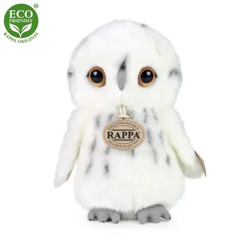 RAPPA - Plyšová sova biela 18 cm ECO-FRIENDLY