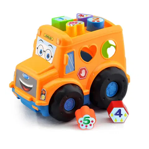 RAPPA - Vkladačka baby autobus pre najmenších oranžový