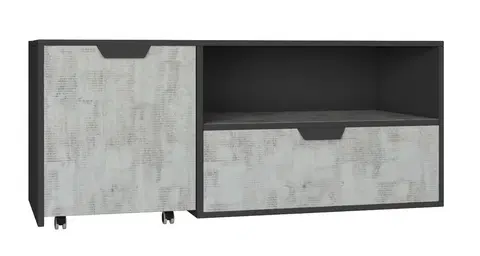 Meblar  TV stolík NANO NA10 Farba: grafit / enigma