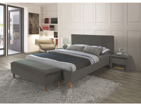 Signal Manželská posteľ AZURRO Velvet | 160 x 200 cm Farba: Sivá / Bluvel 14