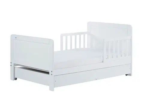 Elvisia Detská posteľ OLEK | biela 70 x 140 cm