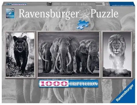 RAVENSBURGER - Panter, slon a lev 1000 dielikov Panorama