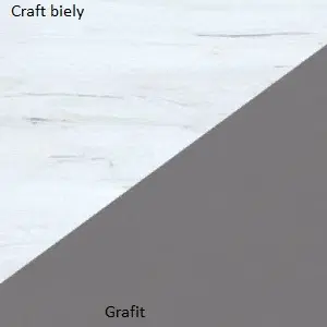 WIP Komoda KITTY | 03 Farba: craft biely / grafit