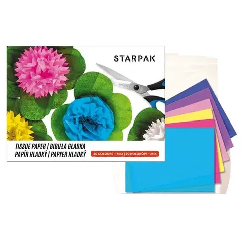 STARPAK - Papier krepový jemný 20ks/A4