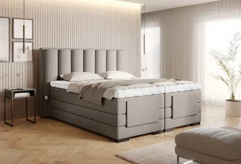 ArtElta Manželská posteľ VEROS Boxspring | elektrická polohovateľná 140 x 200 cm Farba: Poco 07 