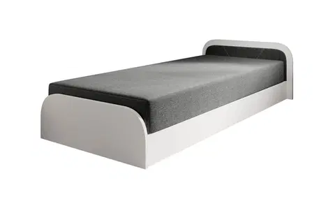 ArtElta Jednolôžková posteľ PARYS biela | 80 x 190 cm Farba: Pravá / Sawana 21