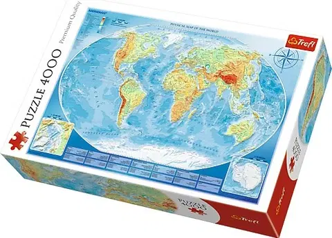 TREFL - Puzzle Veľká mapa sveta 4000