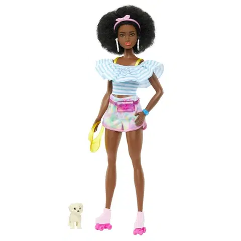 MATTEL - Barbie deluxe módna bábika - trendy korčuliarka