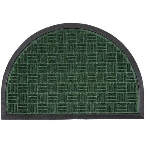 Trade Concept Gumová rohožka polkruh zelená, 40 x 60 cm