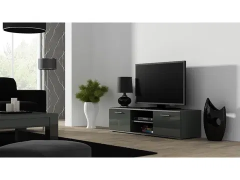 ArtCam TV stolík SOHO 140 cm Farba: Sivá/sivý lesk