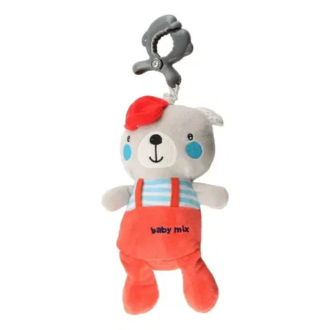 BABY MIX - Detská plyšová hračka s hracím strojčekom a klipom Medvedík