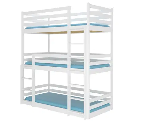 ArtAdrk Poschodová posteľ TEDRO | 80 x 180 cm Farba: Biela