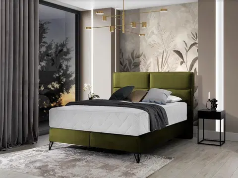 ArtElta Manželská posteľ SAFIRO Boxspring | 160 x 200 cm Farba: Nube 33