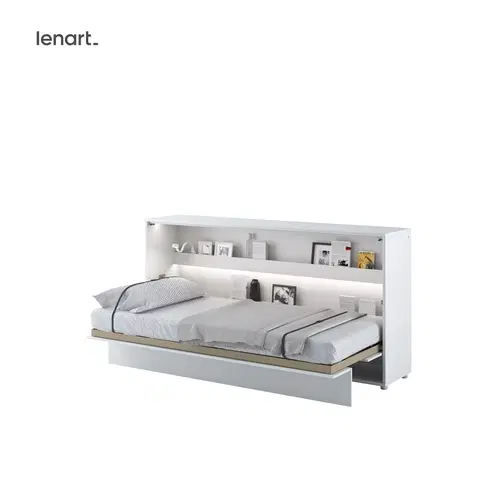 Dig-net nábytok Sklápacia posteľ Lenart BED CONCEPT BC-06p | biely lesk 90 x 200 cm