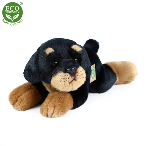 RAPPA - Plyšový pes rotvajler ležiaci 30 cm ECO-FRIENDLY
