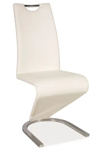 Signal Jedálenská stolička H-090 chróm / biela