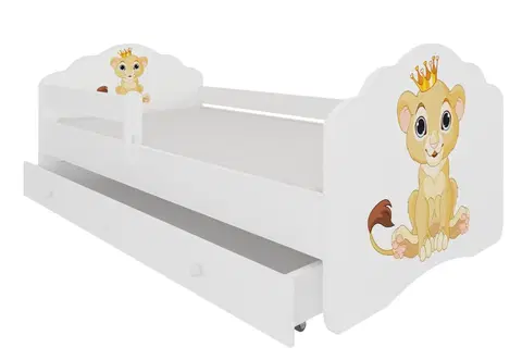ArtAdrk Detská posteľ CASIMO | so zásuvkou a zábranou Prevedenie: Levík