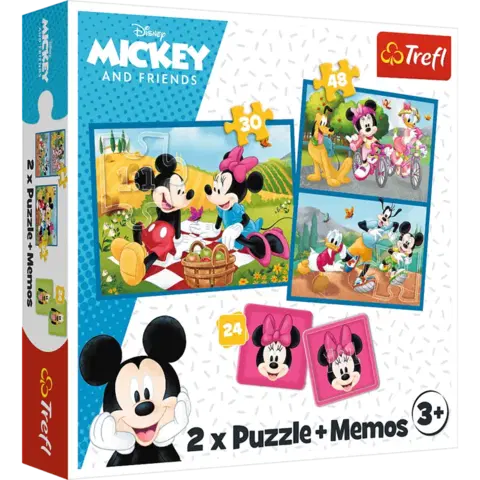 TREFL - Puzzle 2v1 + pexeso - Zoznámte sa s Disney hrdinami / Disney Multiproperty