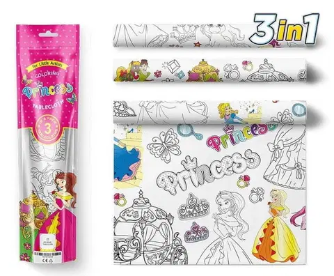 PEXI - Maľovacie obrusy 3ks Princess