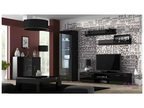 ArtCam Obývacia stena SOHO 2 Farba: Čierna/čierny lesk