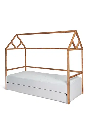 ArtBel Detská posteľ s prístelkou LOTTA domček | 90 x 200 cm Farba: Biela